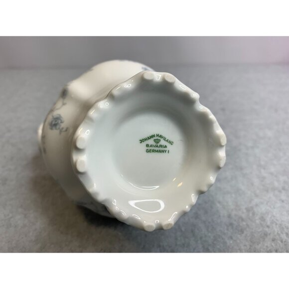 Johann Haviland Bavaria Blue Garland Creamer and Sugar Dish with Lid - Picture 2 of 9